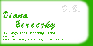 diana bereczky business card
